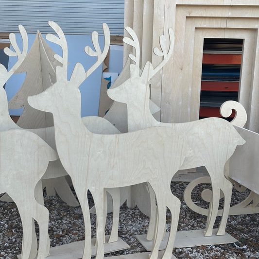 Flat Deer Cutouts