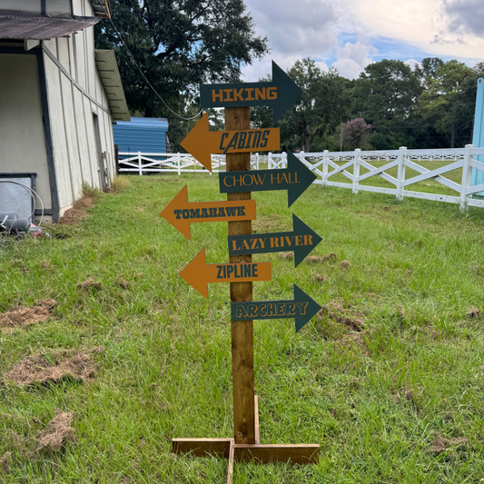 Custom Sign Directonal With Arrows